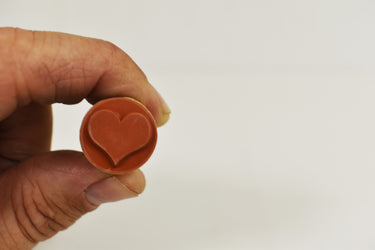 Heart Dry Rubber Peg Stamp for Arts Crafts Security Glow Party